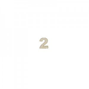 Numero Legno Singolo 2x2cm - busta 10 pz