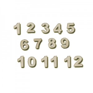 Numeri legno cm 2 - Busta da 30 pz - ( N. 2 serie complete )