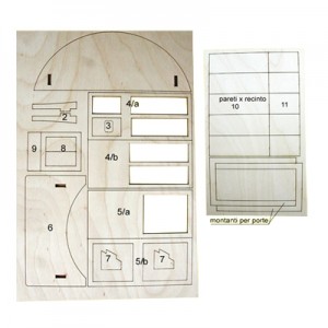 Kit per tegola   - porte + finestre + tettoie + muretto